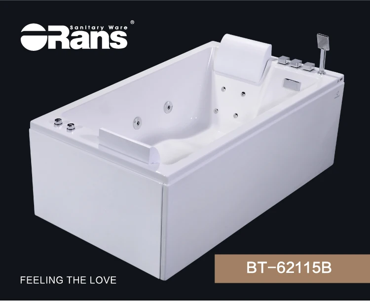 Hot Sale Control Panel Hot Tub Indoor 2 Person Bathtub Massage Whirlpools Rectangle Spa Bathtub