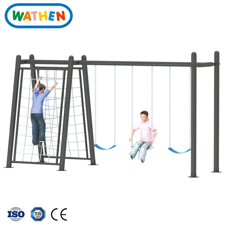 Hot Sale Garden Swing Play Set Kids Outdoor Playground Equipment Metal Frame Swings