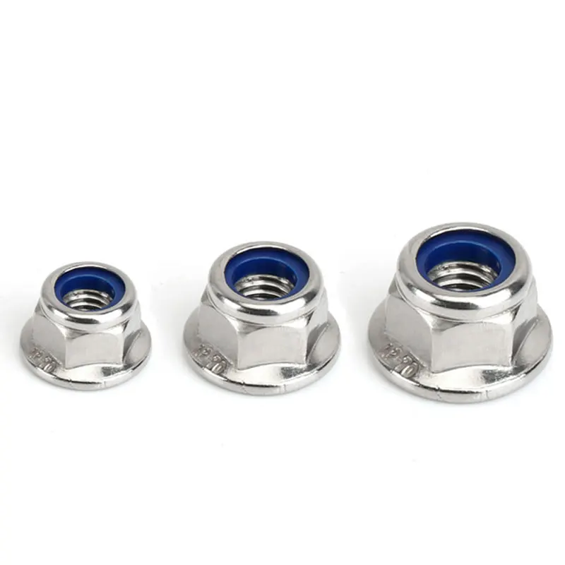 DIN6926  Stainless steel hexagon Flange wheel nut  insert  lock nut