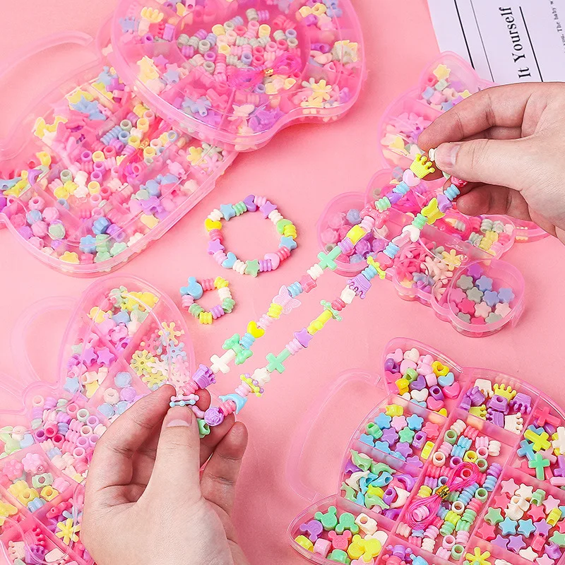 2023 New Children Creative Diy Beads Toy Kids Girls Handmade Art Craft Educational Toys For Gifts Presents