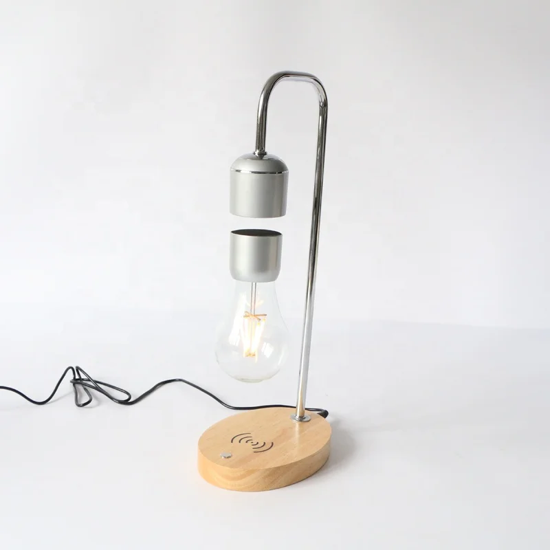 Wireless Charging Magnetic Levitating Floating Light Bulb Lamp Smart Home Lights For Home Decor Bedroom Led Table Desk Lamp