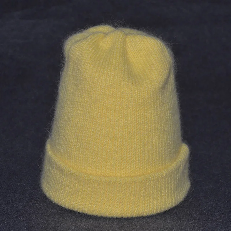 Rabbit Fur Warm Wool Hat for Children Autumn and Winter Retro Versatile Ear Protection Knitted Hat Han