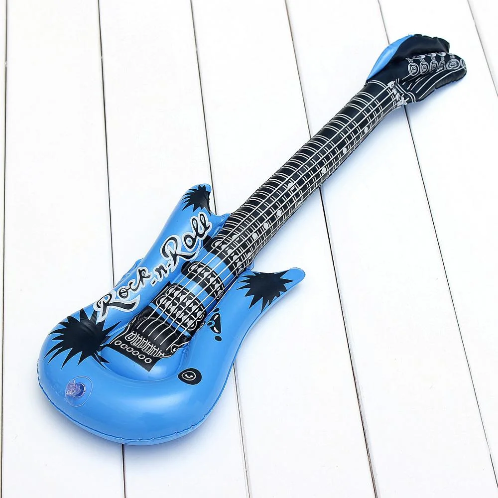 Красочные маленькие надувные игрушки для гитары из ПВХ детей цифровая печать модель с номером изделия