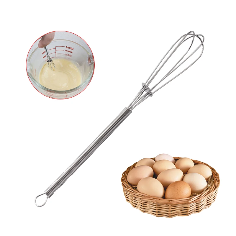 Hot sale product 5 7 10 inch egg coffee milk use stainless steel wire handheld mini whisks in bulk