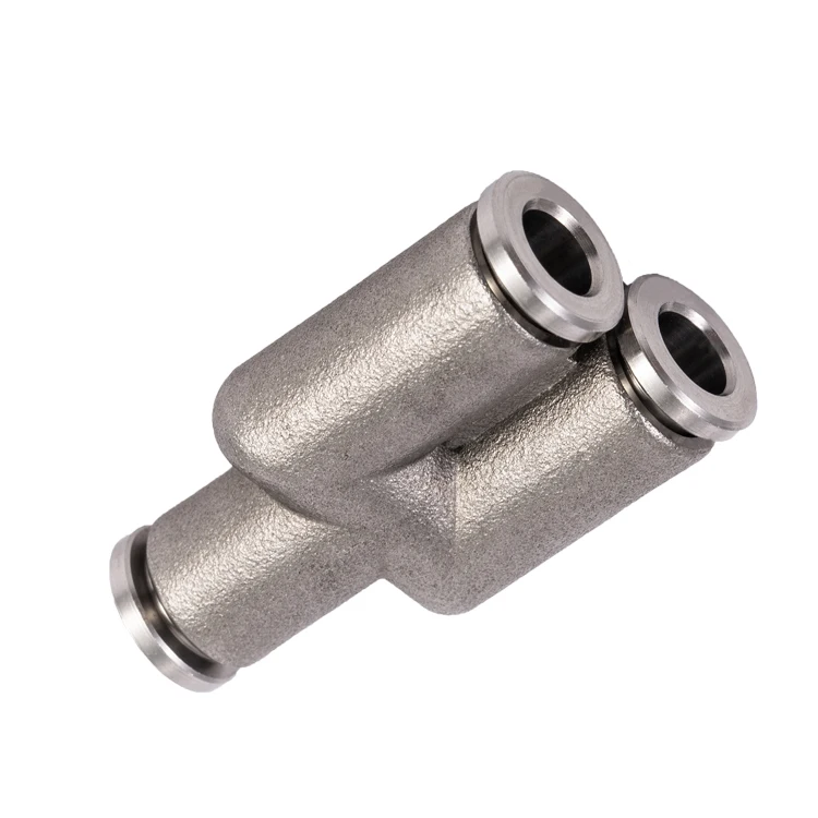 PY series Direct Way quick connecting plastic nickel stainless steel pneumatic Pipe Tube Fitting