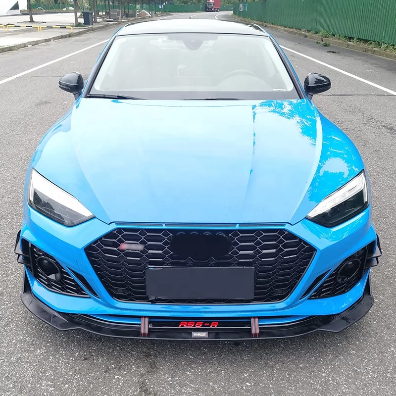 car body kits Gloss Black front bumper lip Splitter for Audi A5 RS5 B8.5 B9 2020 2021 2022