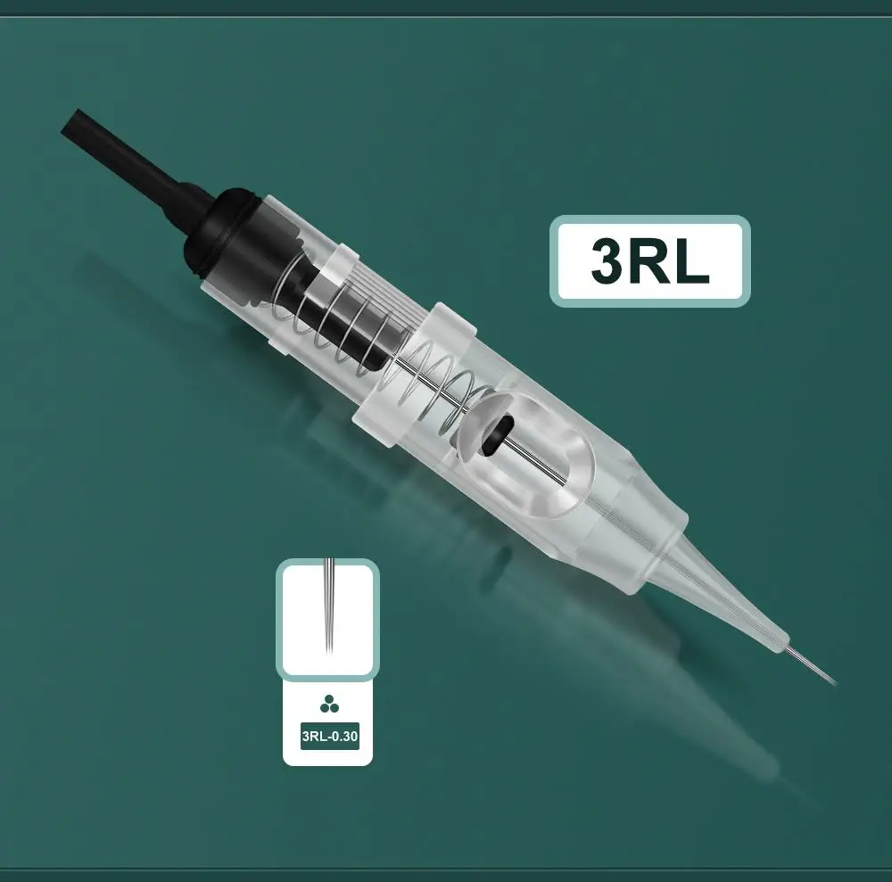 316 stainless steel Cartridge Needles Disposable  0.18/0.2/0.25/0.3/0.35/0.4MM 1RL