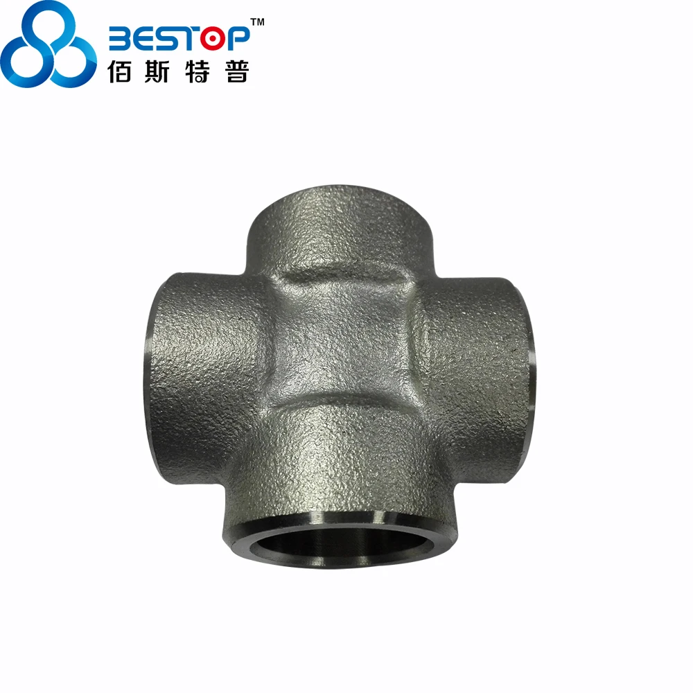 Кованые фитинги 3000lbs SW Cross ASME B16.11 из нержавеющей стали розетка Сварка равный крест
