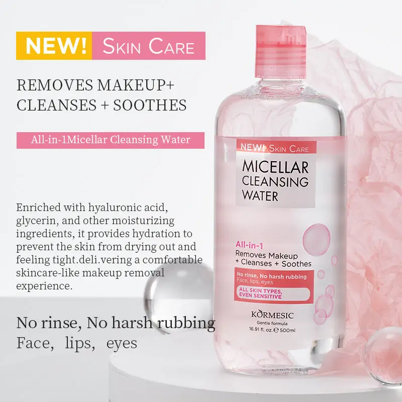 MIDUO Source OEM Factory All in one Vitamin C Skin Green Tea Oil Deep Micellar Makeup Remover Soothes Cleansing Water For Face