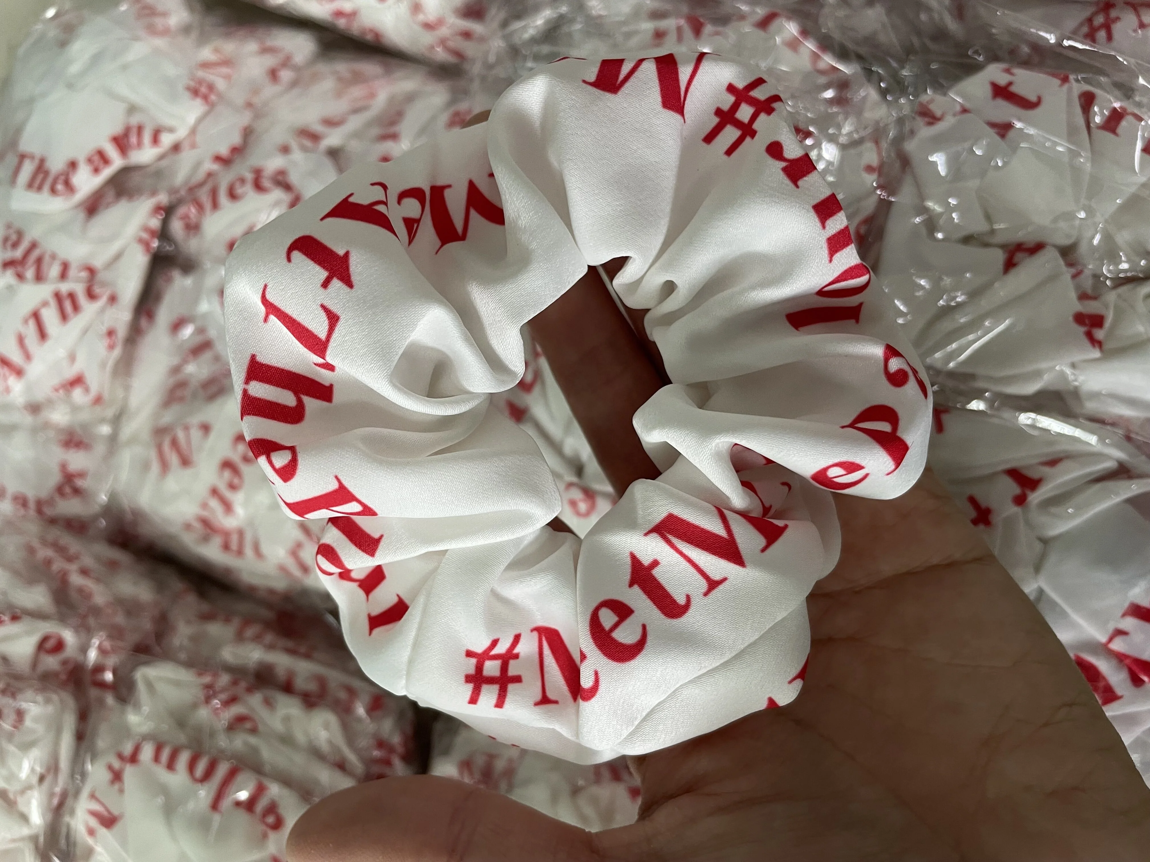 Free Sample Pure Silk Scrunchies for Hair Elastic Hair Bands, small scrunchy,Premium Skinny Scrunchies