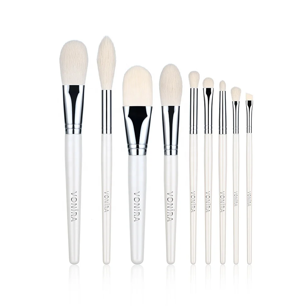 Vonira 9 Pcs Eyeshadow Foundation Powder Eye Blending Eyelash Brow Make Up Brush Cosmetic Beauty Tool Kit Hot Makeup Brushes Set