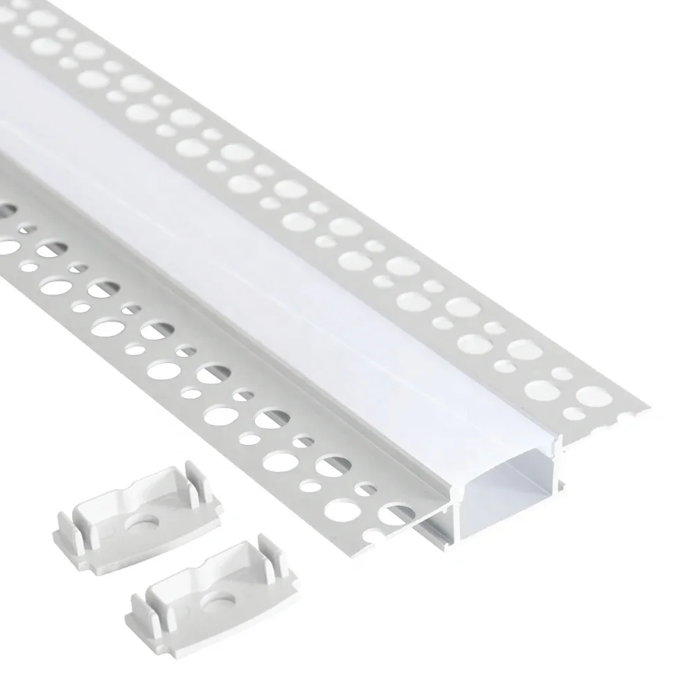 Customization for ceiling bar Lighting strips 1m 2m 3m alu channel recessed drywall gypsum wall plaster in aluminium led profile
