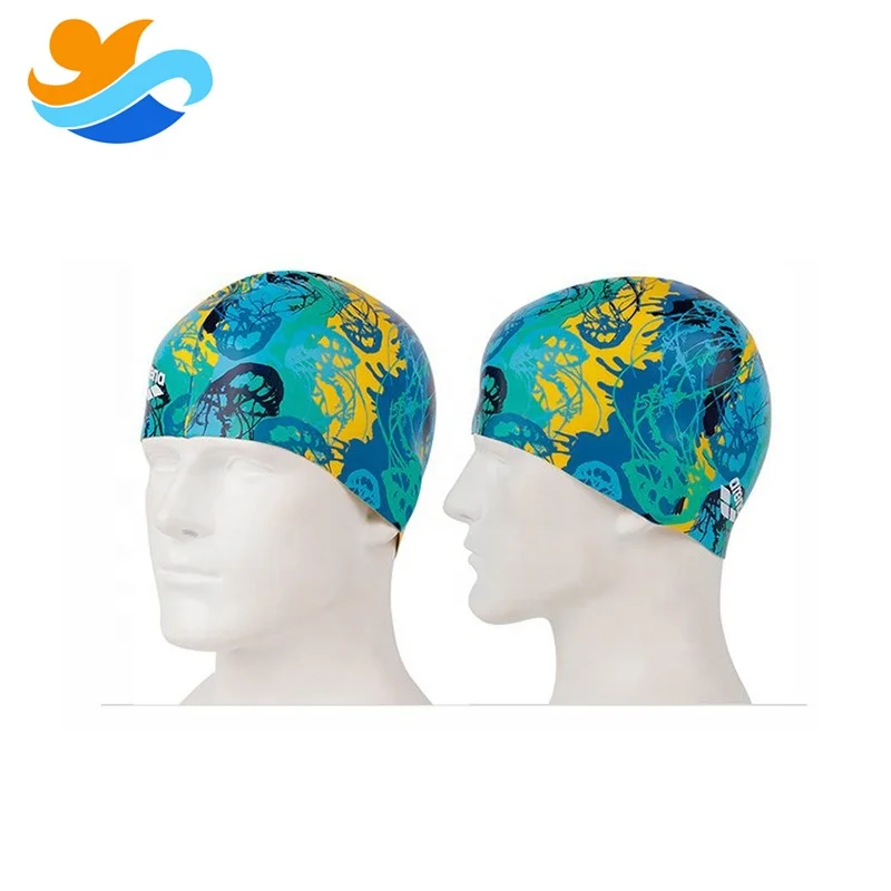 Customized Thermal Print Cap Swim High Quality Wholesale Competition Swimming Hat Silicone Swimming Cap