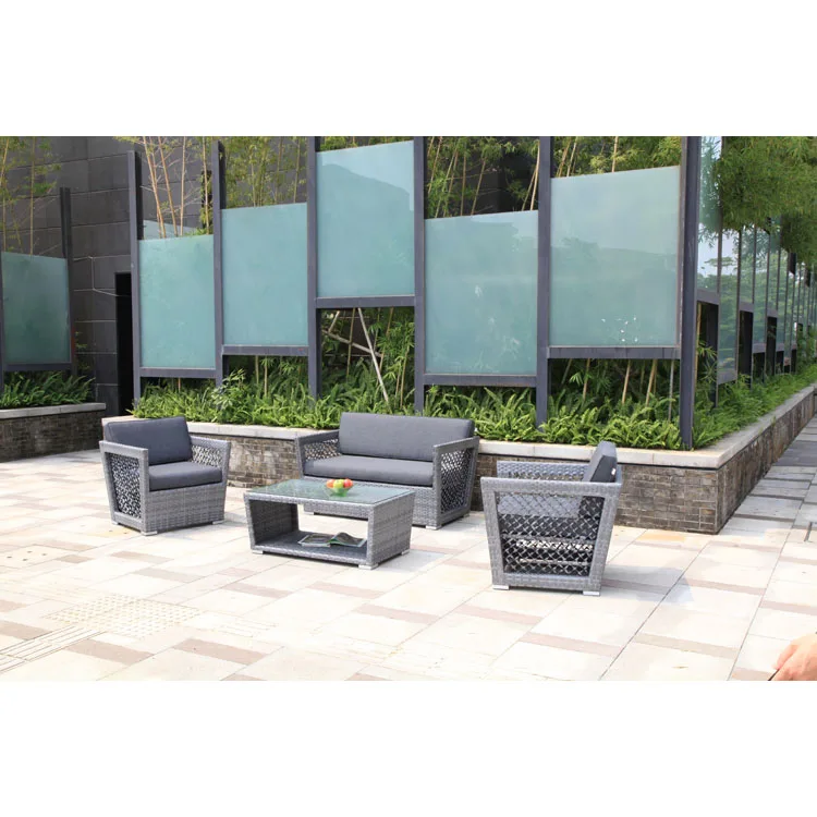 High Cost-Effective Factory Supply Outdoor Rattan Garden Aluminium Sofa Set Furniture