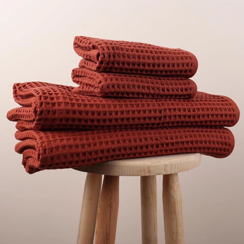 Super Soft Hand Towels Waffle Weave Towel Ultra Absorbent 100% Cotton Towel set for Bathroom
