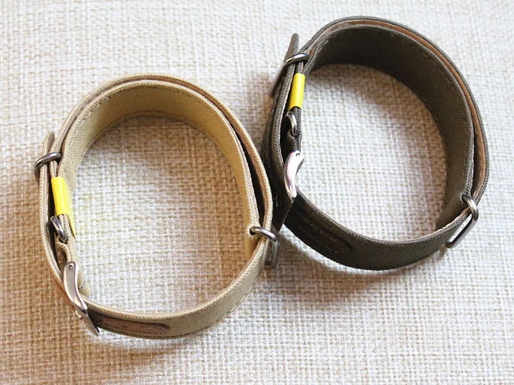 High quality stylish army green and khaki canvas watch strap 20/22/24mm