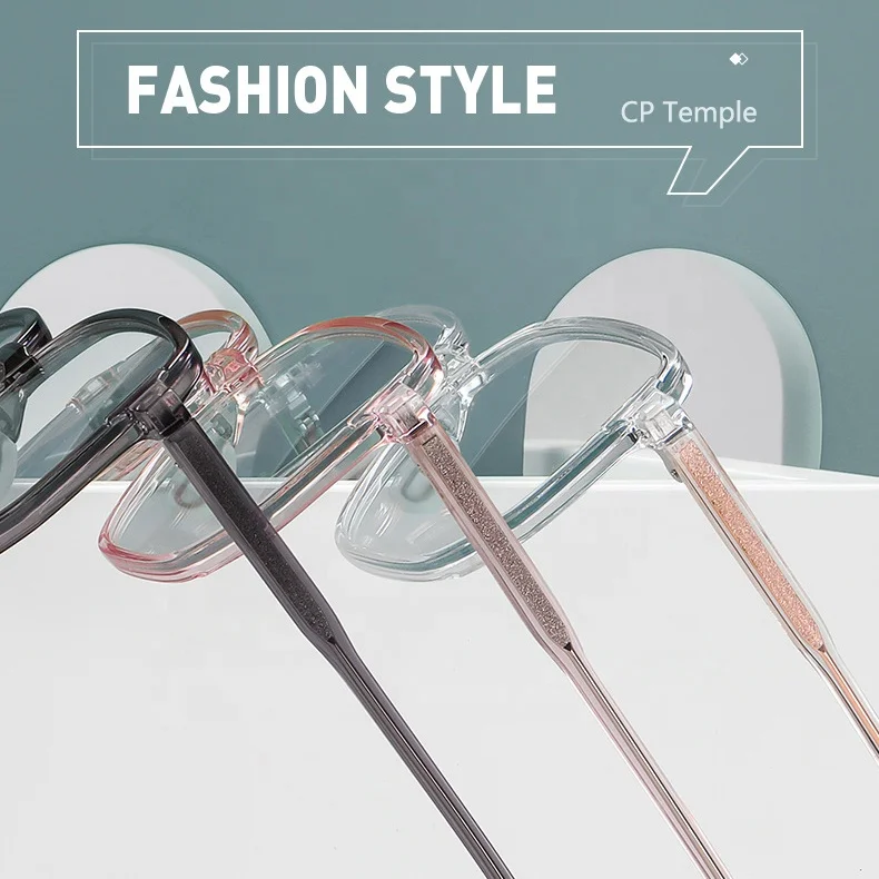 Eyewear 215 Newest Acetate CP Injection Eyeglasses Frames TR90 Geometric Frame Myopia Glasses Anti Blue Light Optical Glasses