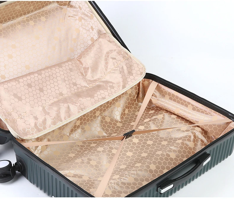 Travel Suitcase Striped Solid Color Suitcase Wearable Customs Safe Lock-on Luggage Leisure Travel Trolley Business PC Unisex