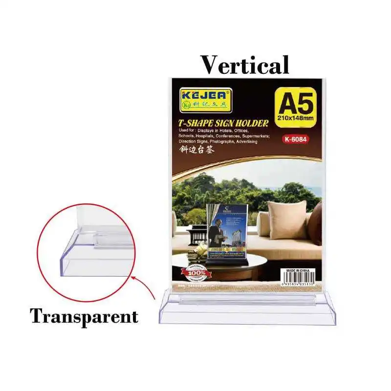 plastic card stand Movable ps Acrylic table card Portable OEM Combined Desktop paper display stand for kindergarten or reception