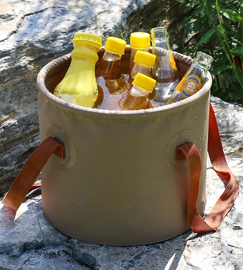 PVC Folding Bucket Portable 12L Water Round 20 L High Quality Outdoor Camping Storage Bag Collapsible water bucket