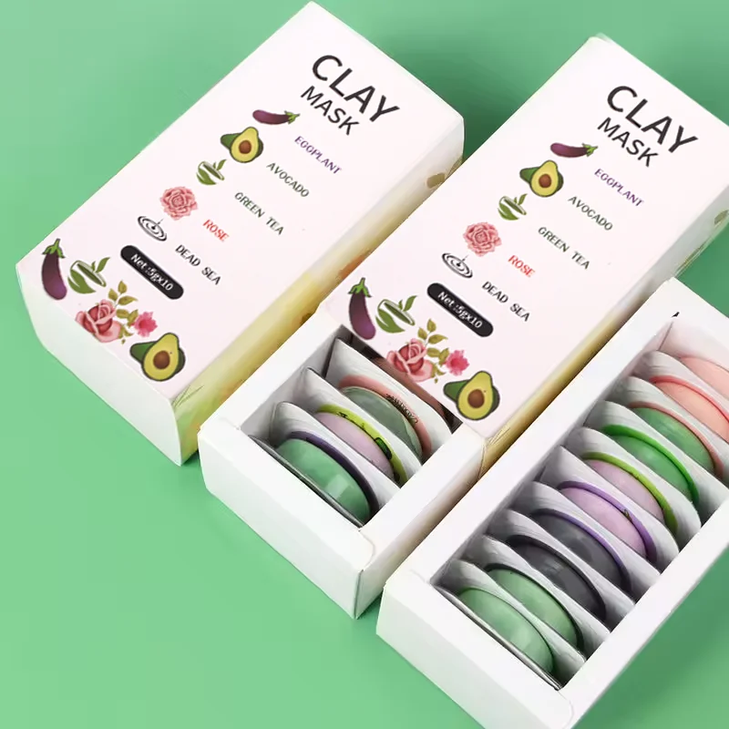 Customizable clay mask kit skin care face mask acne blackhead remover green tea facial mud mask