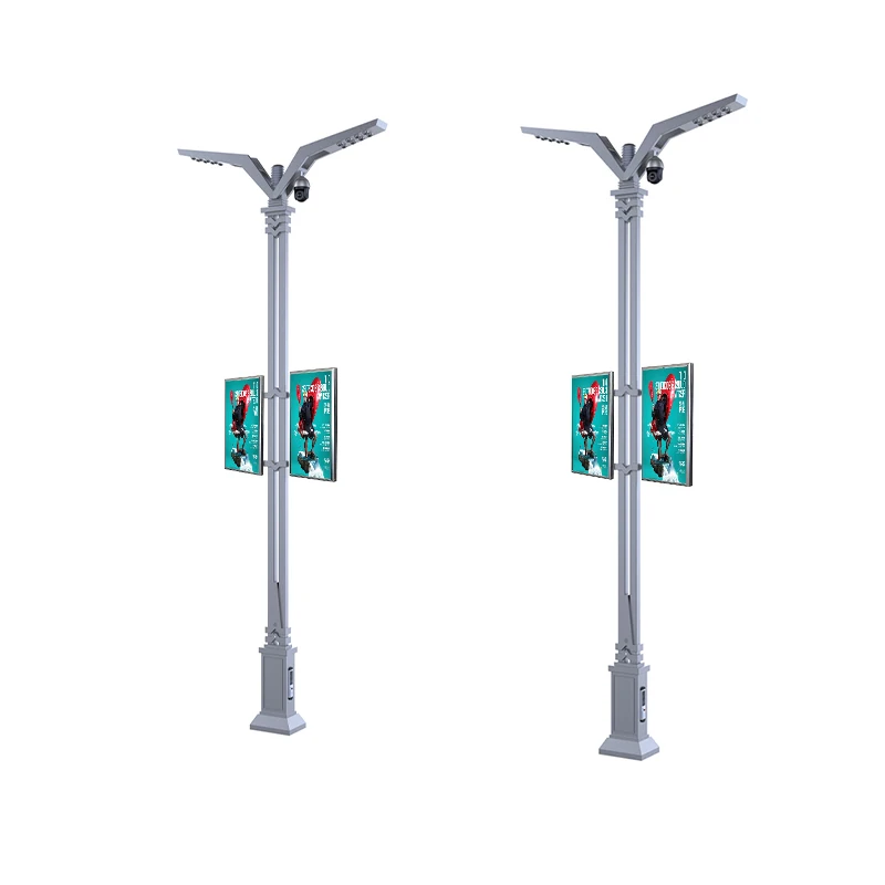 High brightness smart city digital signage display ip65 waterproof outdoor street pole advertising led screen