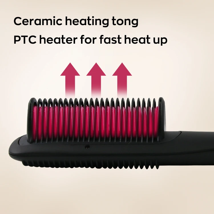 Portable Usb Iron Straightener Rechargeable Negative Ionic Cordless Mini Electric Hair Brush Hair Straightener Comb