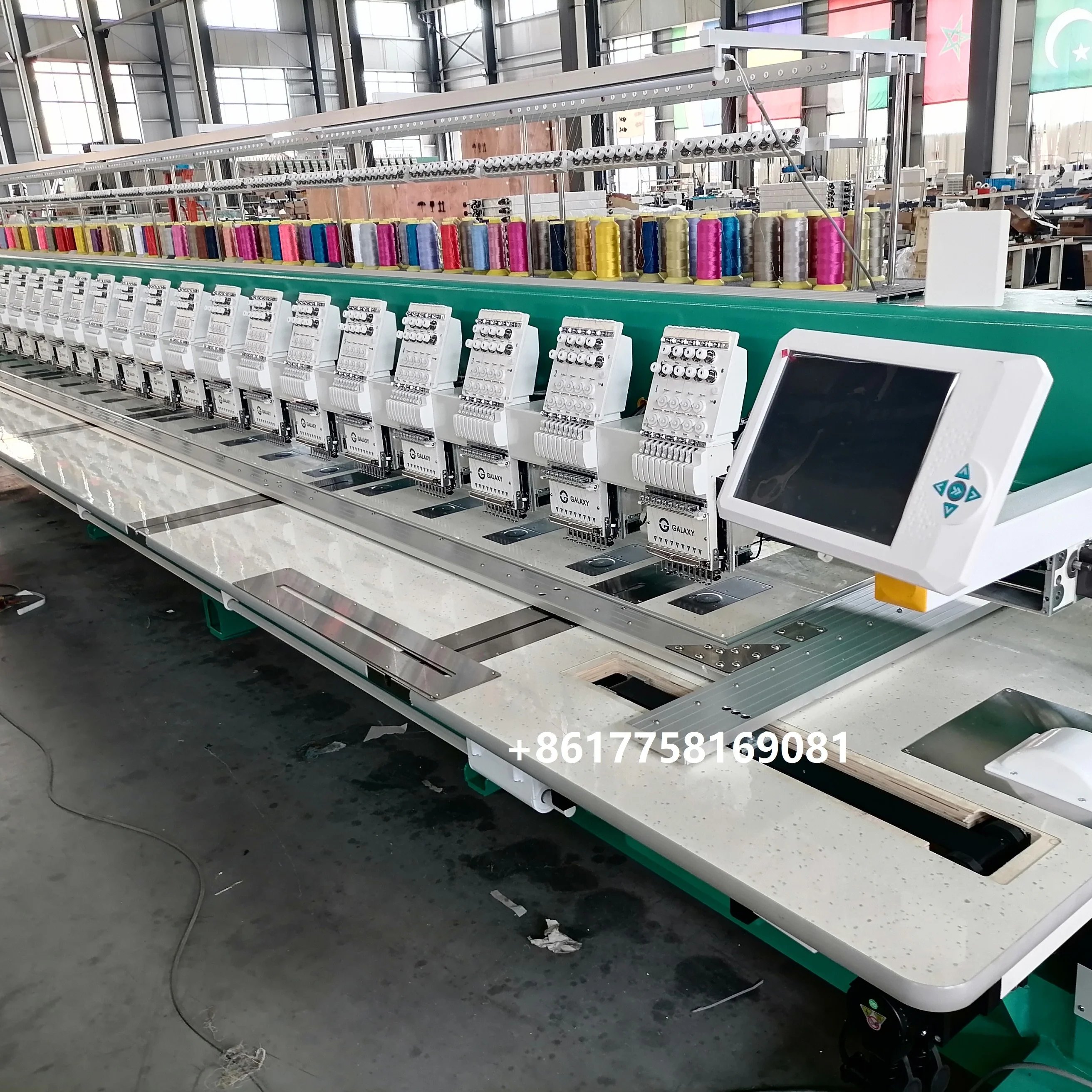 FACTORY DIRECT TOP MODEL !!! GALAXY HIGH SPEED 920 FLAT EMBROIDERY MACHINE LOGO PATCHES FABRICS LACES CLOTHES ABAYA GARMENTS