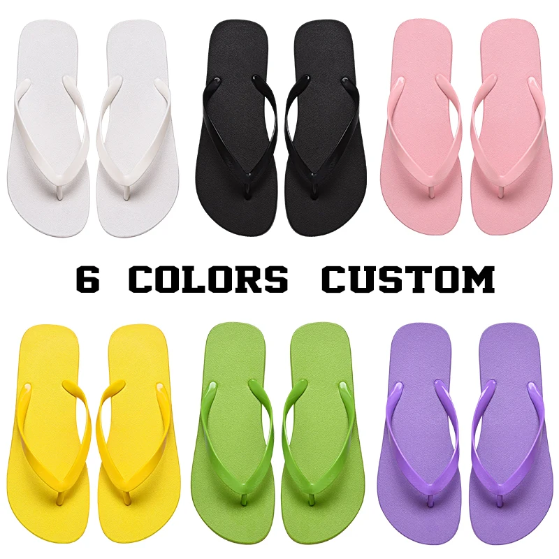 Manufacturer OEM Mens Beach Summer Slippers Rubber Womens Pink Custom Blank Flip Flops Black Wholesale