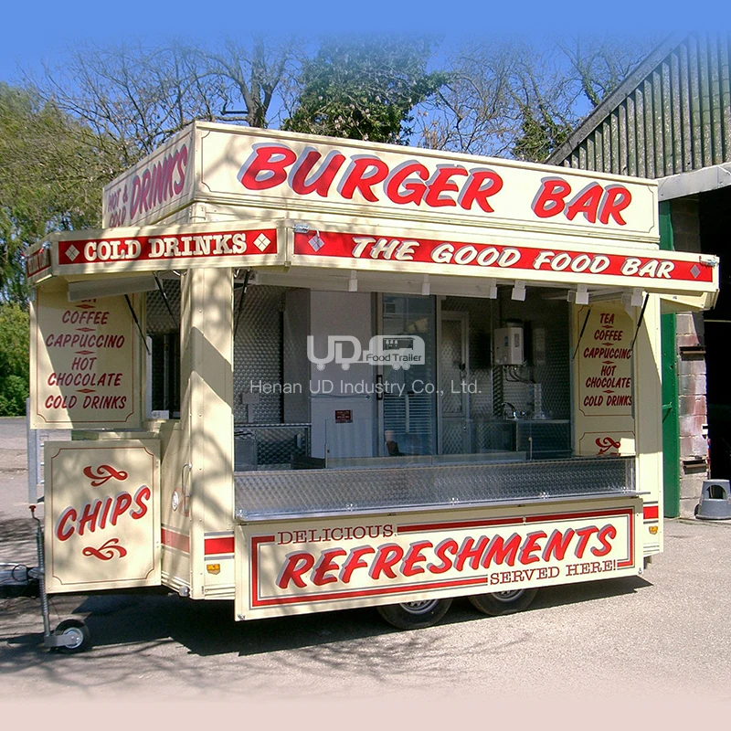 UrDream DOT Certificate Food Cart Concession Trailer Food Trucks Vendor BBQ Mobile Food Trailer with Full Kitchen