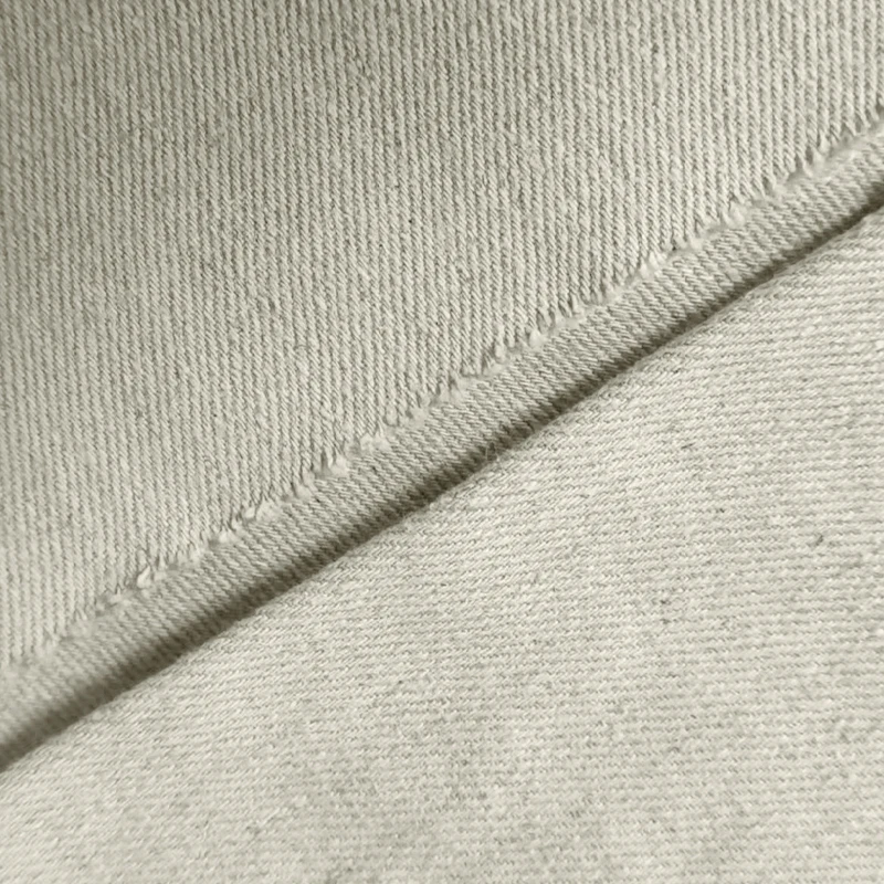 41030-New Arrival 385g Hemp Cotton Fabric 30%Hemp 70%Cotton Twill Denim Fabric for Jeans and Pants
