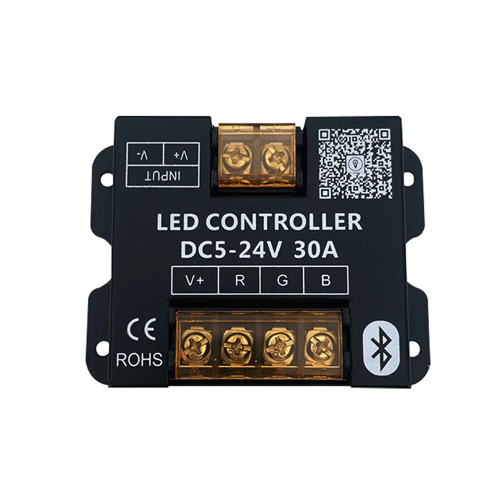 Bluetooth Музыкальный беспроводной RGB контроллер RF пульт дистанционного управления светодиодный высокого качества металлический 30A свет диммер