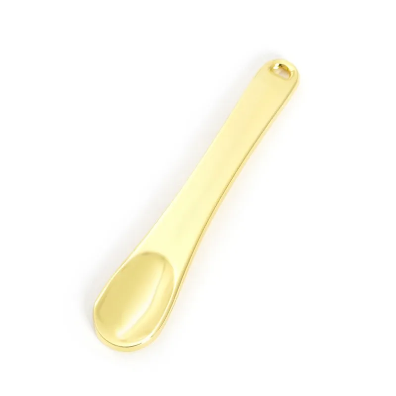 6cm Custom Logo Hot Selling Metal Skincare Scoop Spatula Spoon Cosmetic Applicator Cosmetic Eye Cream Massage