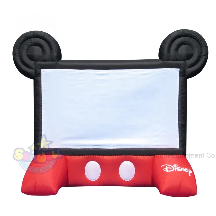 Надувной экран в форме мыши для домашнего использования, для домашнего кинотеатра, надувной экран для проектора