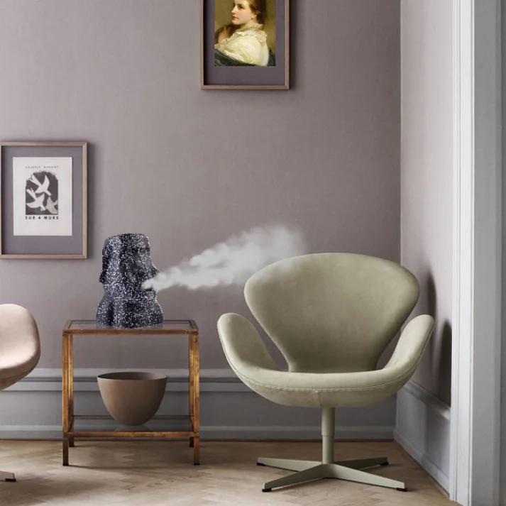 Moai Humidifier Creative Air Purification Aroma Diffuser Spray Funny Easter Island Moai Statue