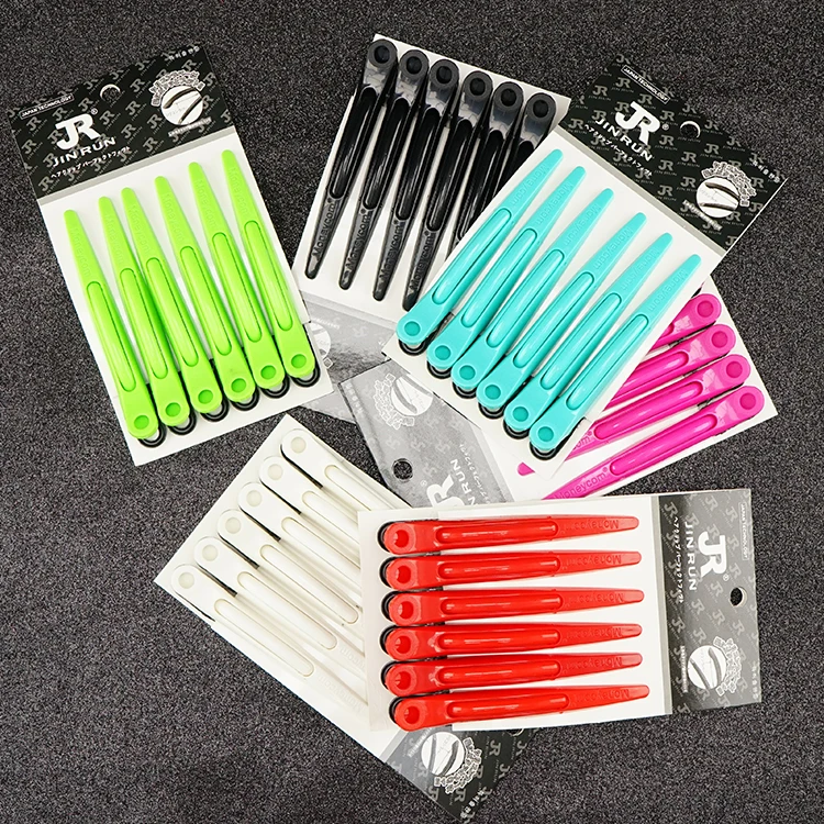 6 pc pack Plastic Hair Clip Hairdressing Clamps Claw