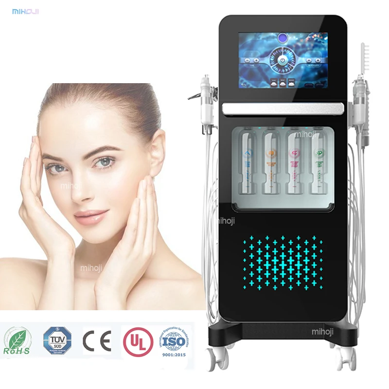 17 In 1 Hydro Jet Peel Facial Machine With Microdermabrasion Ice Blue Handheld Hydro Machine