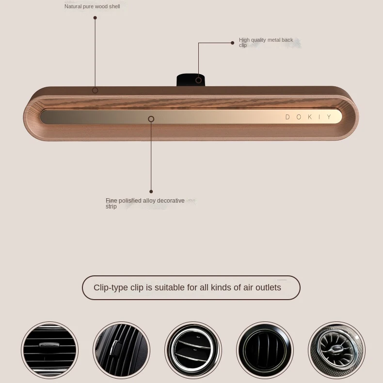 Patented Design Car Aroma Metal Car Fragrance Air vent Freshener for Car