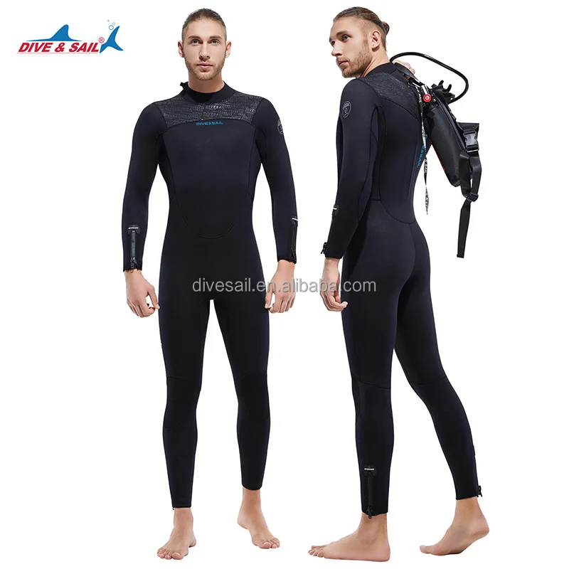 5MM Neoprene CR suit Swimming Scuba Diving Warm full body Velvet Lining Snorkeling Wetsuit with back zipper