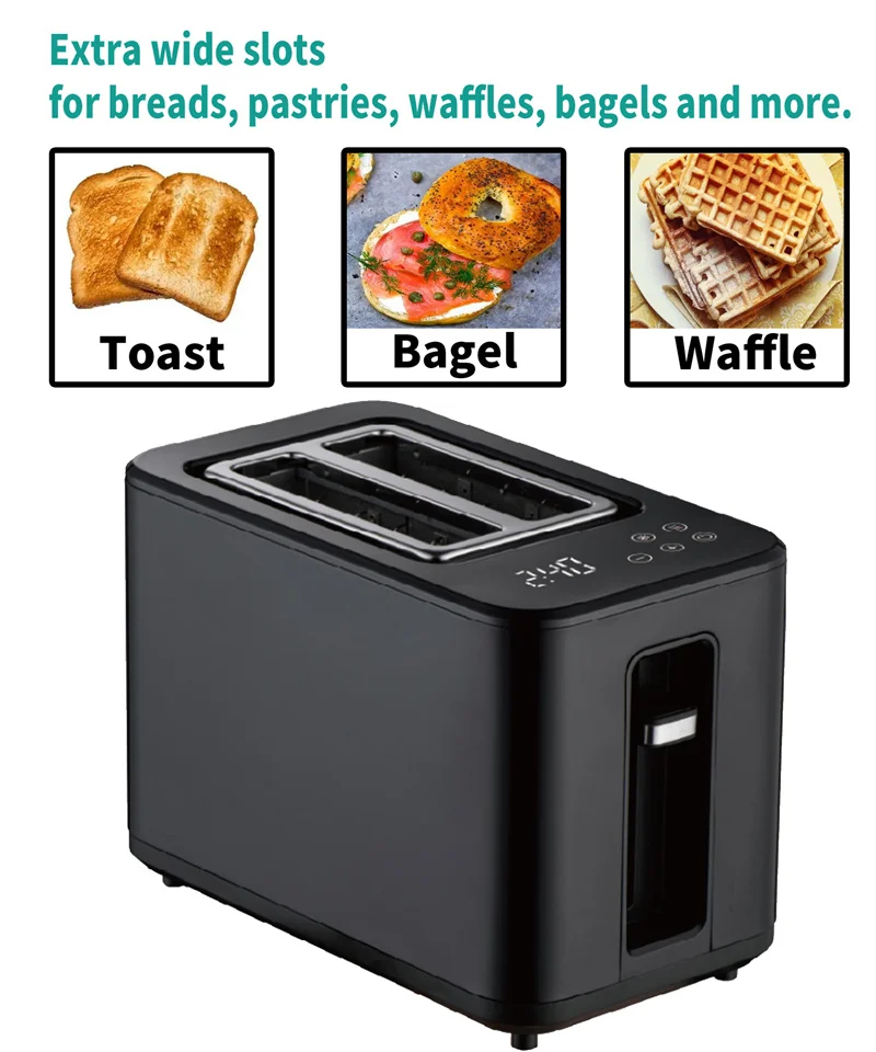 Smart Electric Toaster Tostadora De Pan Reheat Function Touchscreen Modern Touch Toaster With Screen