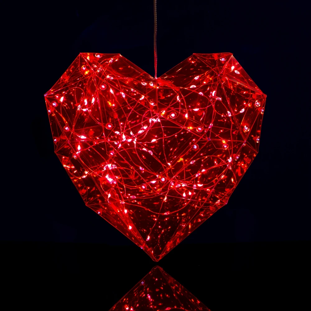 Светящаяся 3D-подсветка в форме сердца