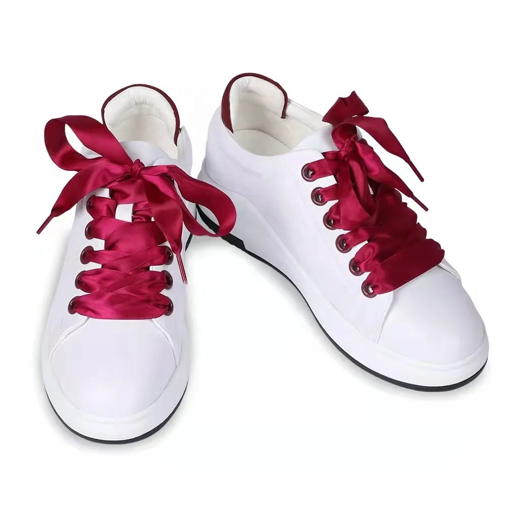 Flat 10 mm 20mm 30 mm Satin Shoelaces Silk Ribbon AJ1 Shoe laces Boots Women Sneakers ShoeLace