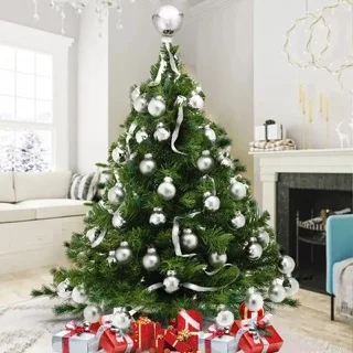 kerstbomen arvore de natal arbol de navidad comercial 7.5 Green Slim Artificial Led Christmas Tree