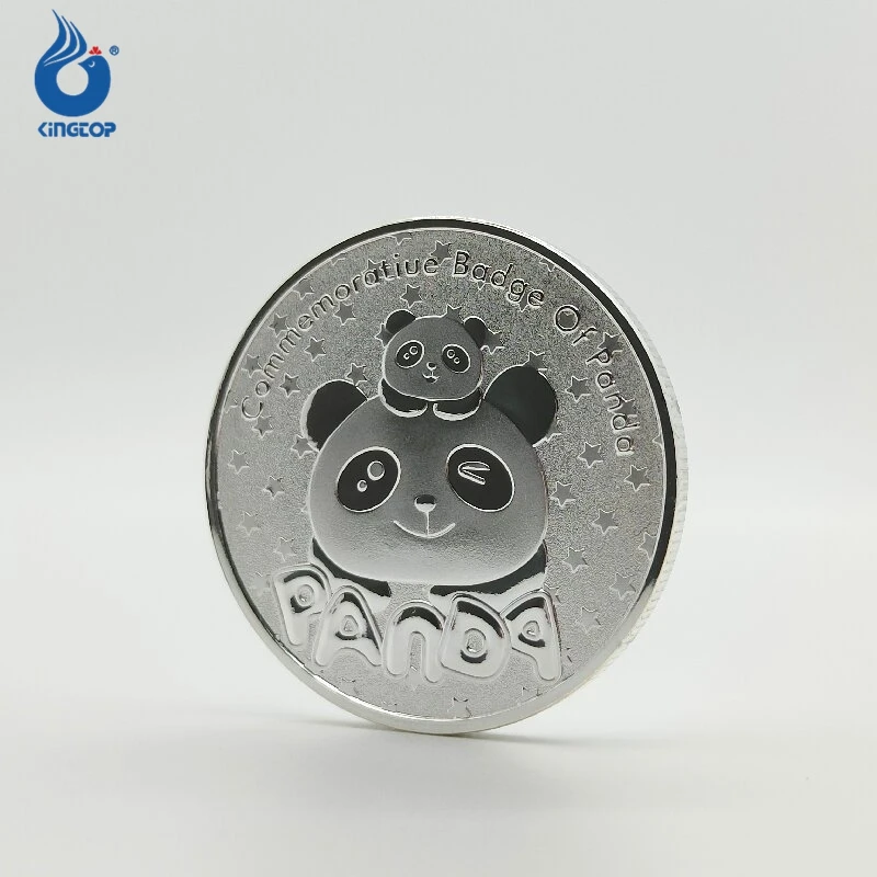 Panda Commemorative Coin Cameo Animals Sliver Plated Coins Collectible Tourist Attractions Gift Zoo Souvenirs Coin