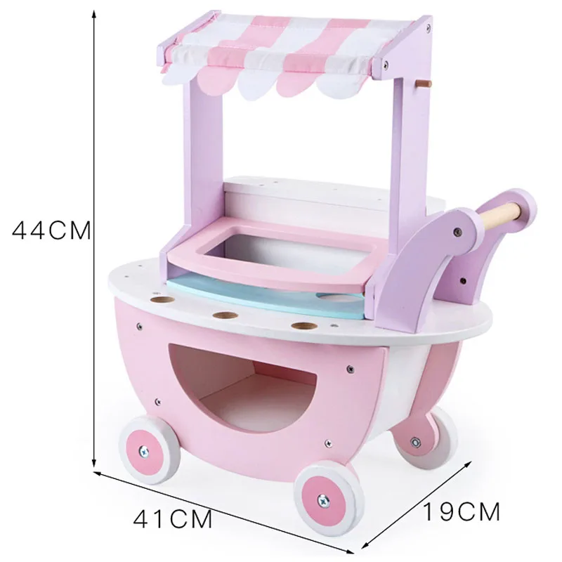 Детская интеллектуальная игра для кухни, деревянная тележка для мороженого, грузовик, игрушки, мороженое, игрушка