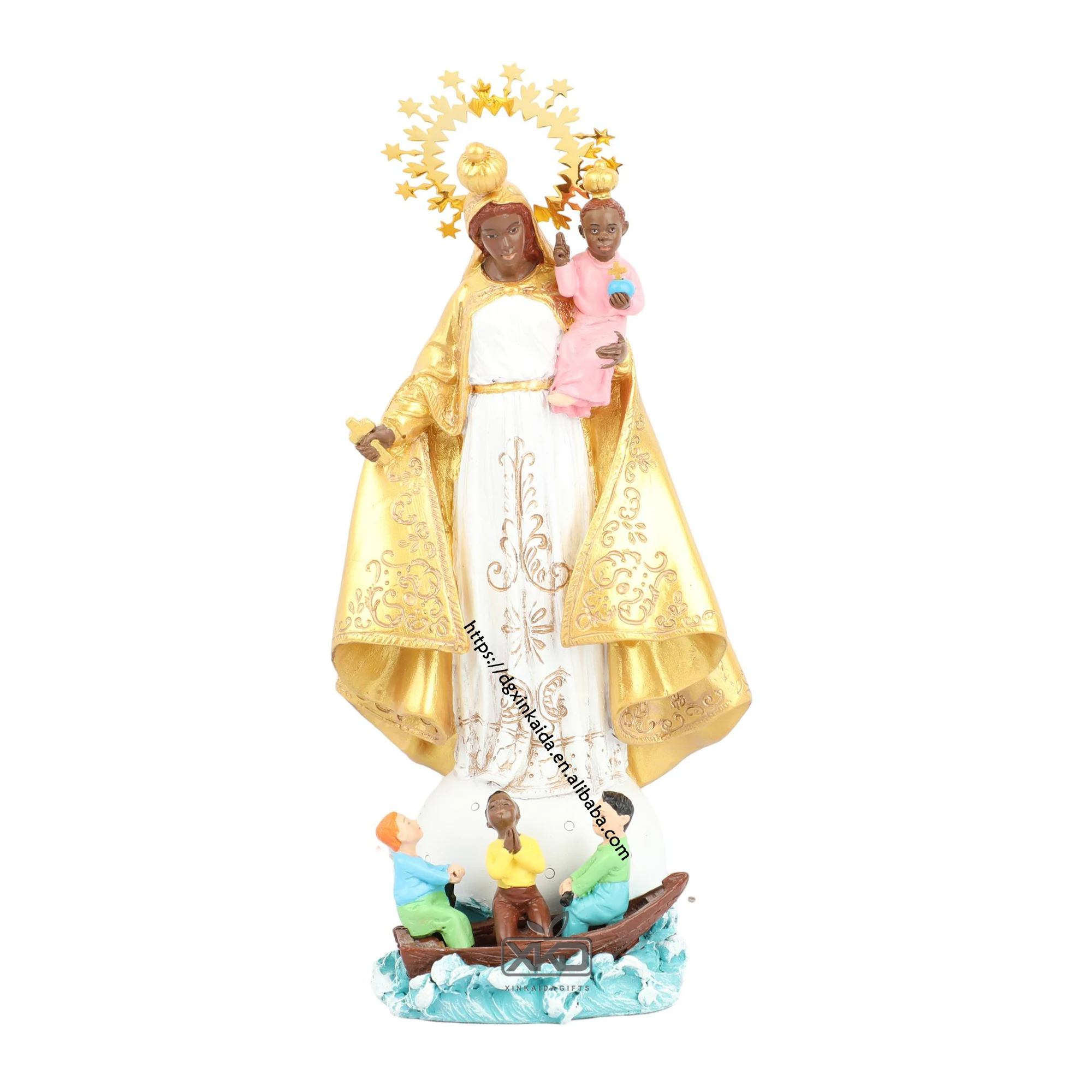 Factory wholesale catholic religious statues resin statua madonna medjugorje holy image african black virgin mary status