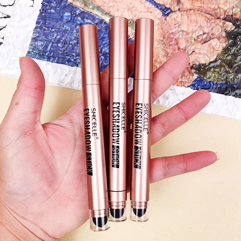 SHICELLE  Professional Waterproof Eyeshadow Pencil Glitter Shadow Stick Eye Makeup Dry Eye Shadow Type with Private Label