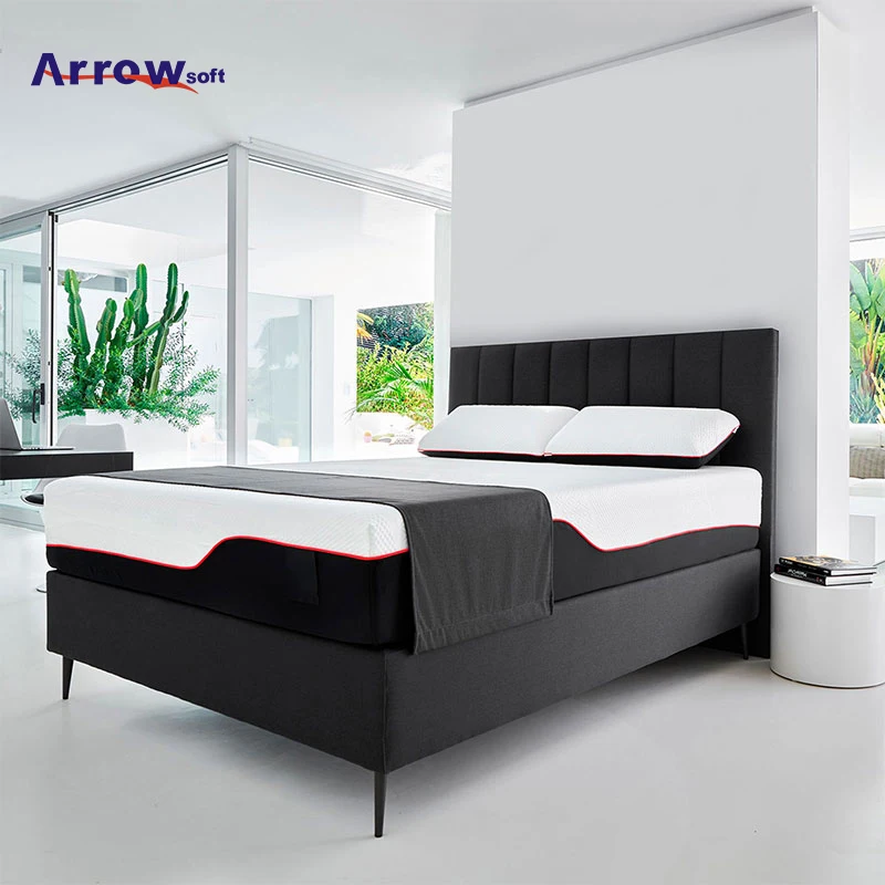 Factory custom High quality mattress cheap price from Grrowsoft manufacturer 100% natural latex memory foam spring mattress