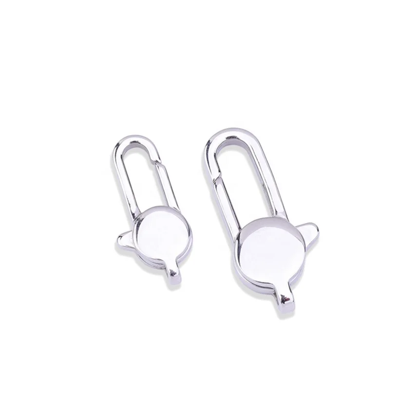 VEROMCA Hip Hop Locking Clasps Accessories For Bracelet Stainless Steel Clasps key chain clasp For Jewelry Making