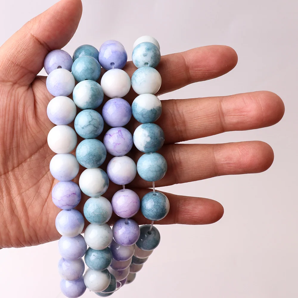 Оптовая продажа 14 мм круглые бусины темно-синие стеклянные Кристальные Изготовление ювелирных изделий